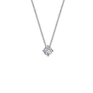 NEW LAFONN women's solitaire necklace in silver
